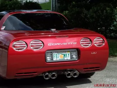 American Car Craft Taillight Grilles Polished Slotted 4pc Chevrolet Corvette 1997-2004 - ACC-032046